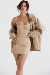Cami Taupe Oversized Track Jacket