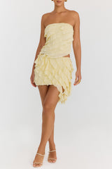 Mistress Rocks Vanilla Ruffle Layered Mini Skirt - SALE