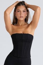 The Strapless Black Stretch Corset Top