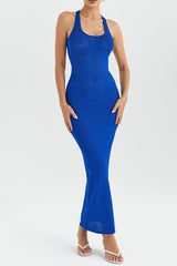 Mistress Rocks Cobalt Knit Maxi Dress - SALE
