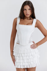 Catalina White Broderie Anglais Corset