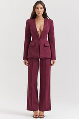 Rivi Wine Straight Leg Trousers