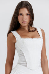 Catalina White Broderie Anglais Corset