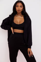 Storm Ink Cotton Fleece-Back Zip Through Hoodie