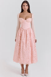 Duchess Ballerina Pink Lace Corset, Skirt and Bolero - SALE