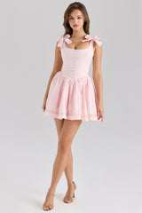 Lyla Pink Stretch Cotton Mini Dress