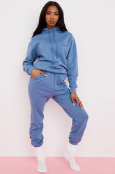 Sky Azure Fleece Back Jogging Trouser