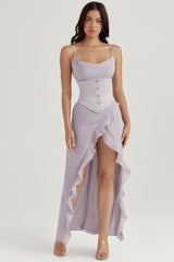 Vienne Grey Satin Underbust Corset