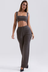 Yalina Charcoal Cashmere Blend Trousers - SALE