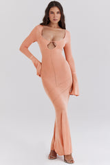Sereia Sorbet Metallic Knit Maxi Dress