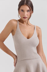 Leigh Biscuit Wool Cashmere Camisole Top