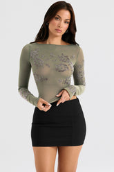 Nisha Black Sculpting Mini Skirt