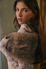Ashly Faux Fox Fur Shawl