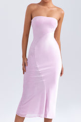 Mistress Rocks Lilac Strapless Midi Dress - SALE