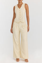 Mistress Rocks Butterscotch Pleated Trousers - SALE