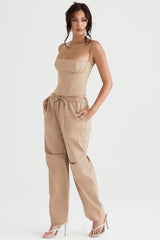 Luna Camel Cargo Trousers