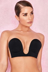 U Plunge Self Adhesive Bra - Black