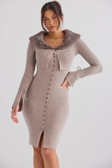 Dahlia Beige Cashmere Cardigan - SALE