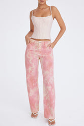 Mistress Rocks Coral Ombre Baggy Jeans - SALE