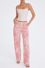 Mistress Rocks Coral Ombre Baggy Jeans - SALE