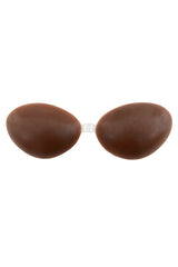 Silicon Front-Fastening Invisible Bra - Nutmeg