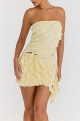 Mistress Rocks Vanilla Ruffle Layered Mini Skirt - SALE