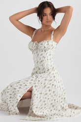 Carmen Garden Print Bustier Sundress