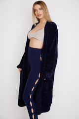 Celine Navy Chenille Slouchy Cardigan - SALE