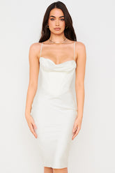 Myrna Ivory Corset Slip Dress