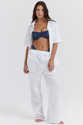 Reno White Relaxed Fit Trousers