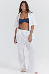 Reno White Relaxed Fit Trousers