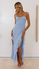 Kiyah Midi Dress - Blue