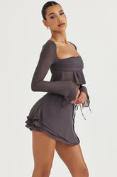 Clarice Shadow Floaty Layered Mini Skirt