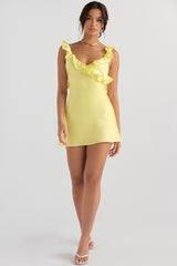 Tink Buttercup Satin Ruffle Mini Dress