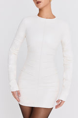 Mistress Rocks Ivory Vegan Leather Mini Dress - SALE