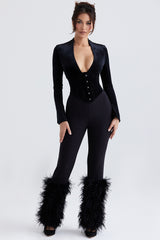 Nicolette Black Trimmed Trousers