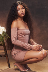 Mistress Rocks Clay Off Shoulder Mini Dress - SALE
