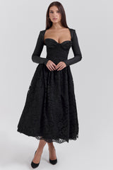 Duchess Black Lace Corset, Skirt and Bolero - SALE