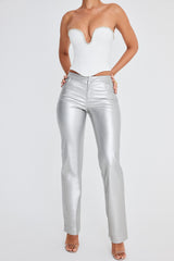 Mistress Rocks Silver Metallic Trousers - SALE