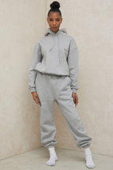 Sky Grey Fleece Back Jogging Trousers