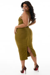 The OG Olive Midi Bandage Dress