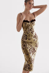 Cassia Floral Print Midi Dress