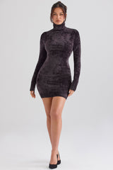 Taya Charcoal Chenille Mini Dress - SALE