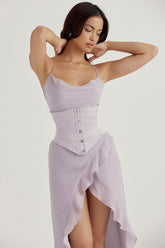 Vienne Grey Satin Underbust Corset