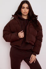 Hero Chocolate Oversized C Shape Puffer Jacket
