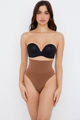 Sculpting High Waist Thong Mocha