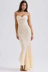 Felicia Vanilla Chiffon & Lace Gown