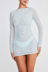 Mistress Rocks Ice Sequin Beaded Mini Dress - SALE
