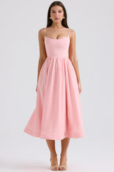 Lolita Rose Pink Cotton Corset Sundress