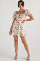 Princess Rose Print Mini Dress - SALE